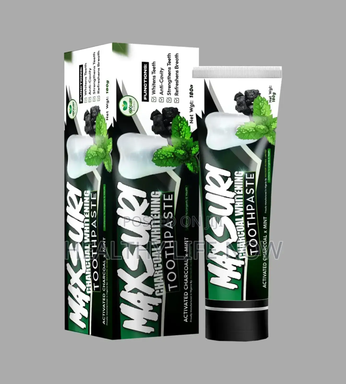 Maxsuri Charcoal Whitening Toothpaste