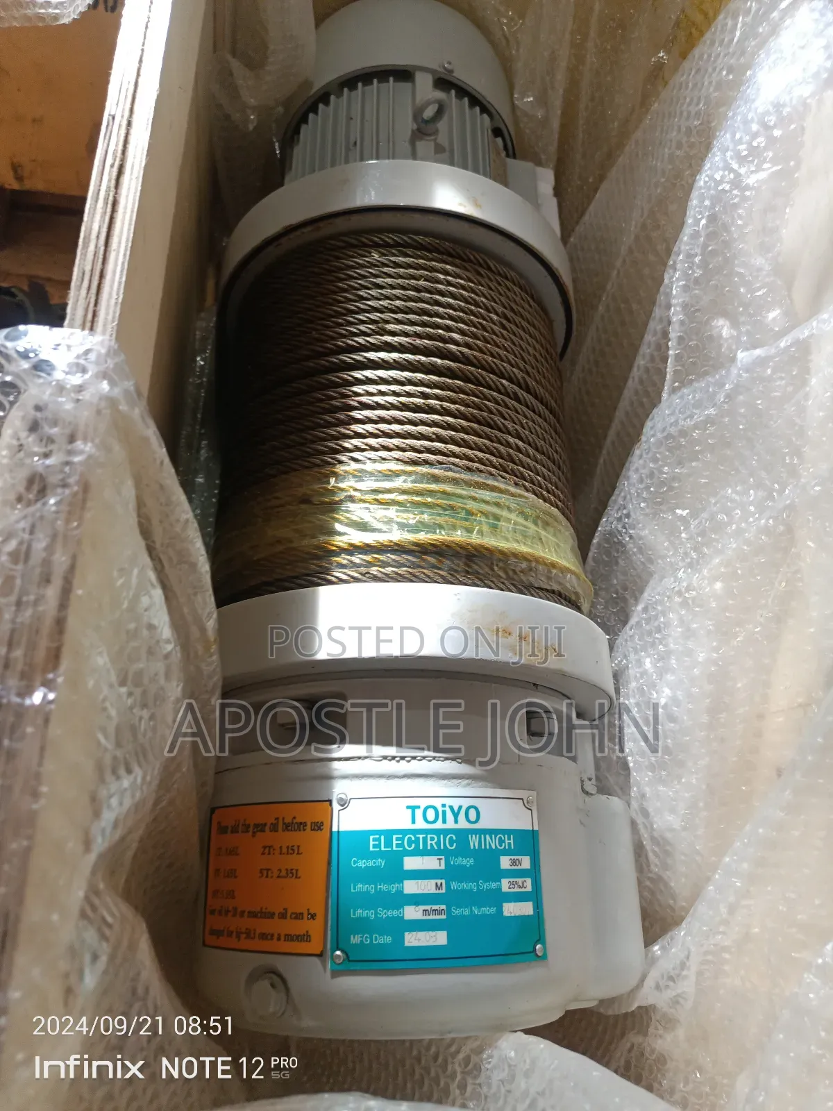 CDI Electric Steel Wire Rope Hoist Witch
