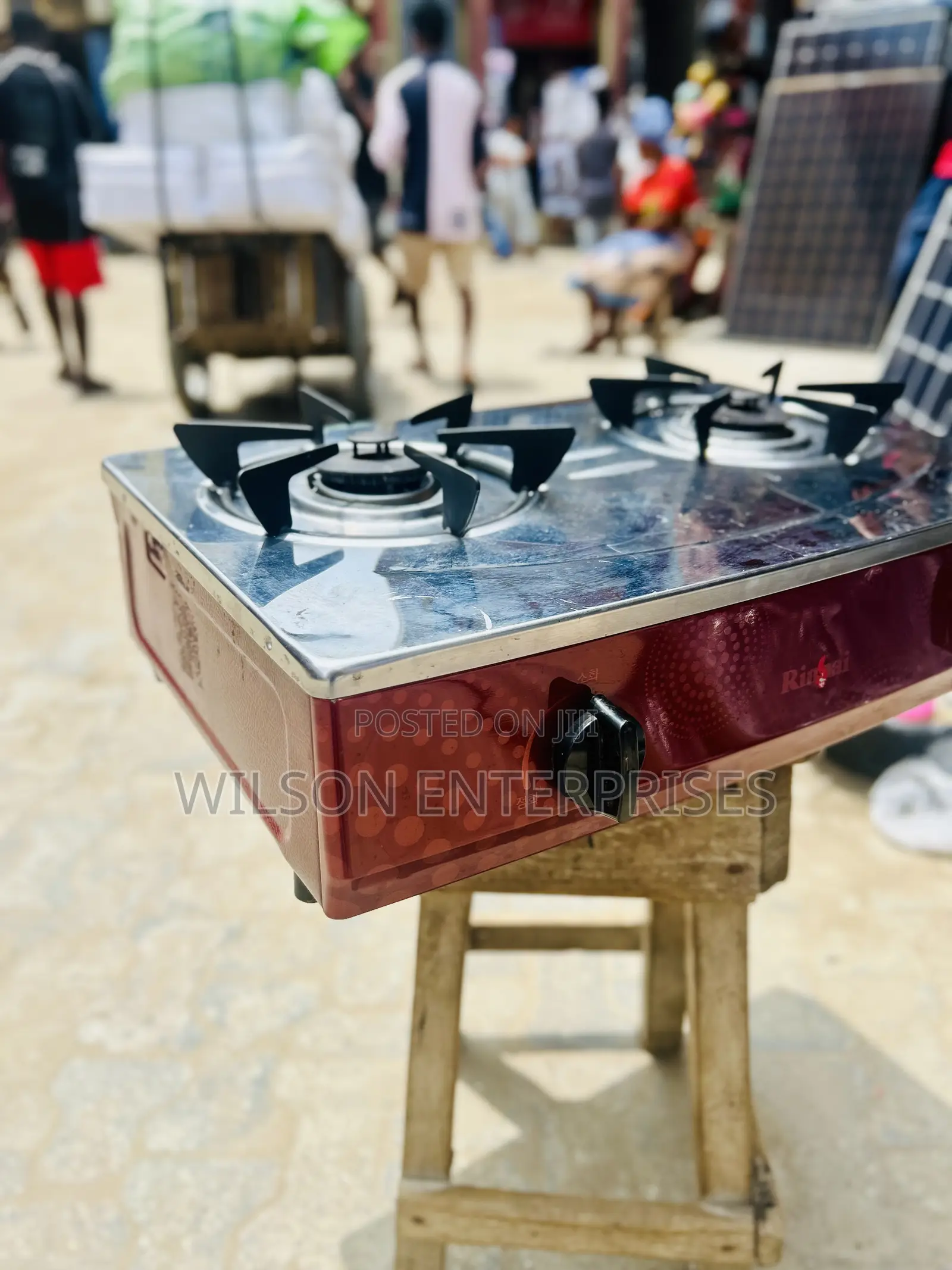 Table Top Gas Cooker With 2 Burners Automatic - Stainless