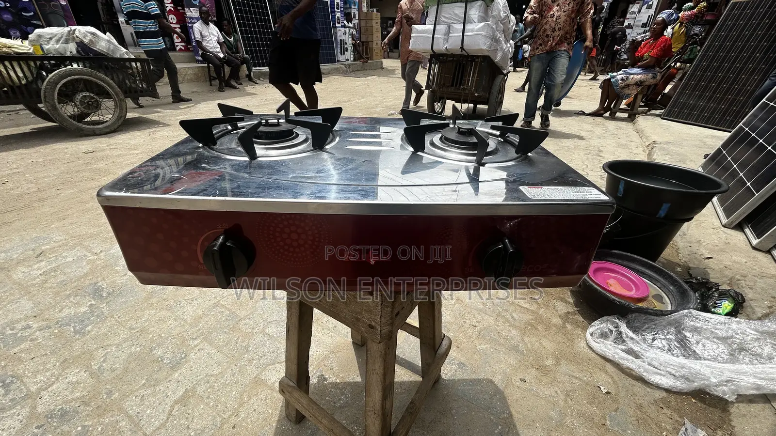 Table Top Gas Cooker With 2 Burners Automatic - Stainless