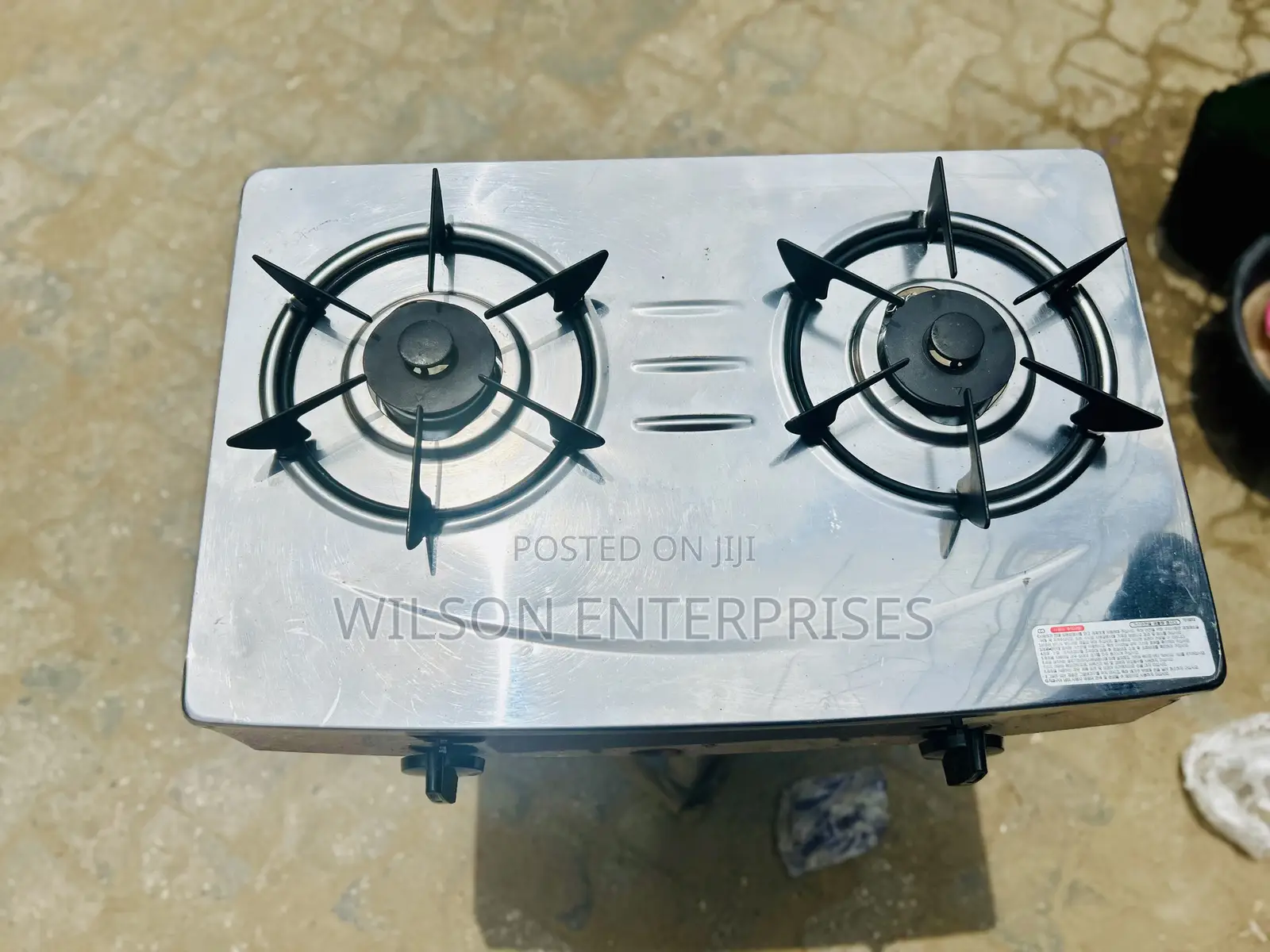 Table Top Gas Cooker With 2 Burners Automatic - Stainless