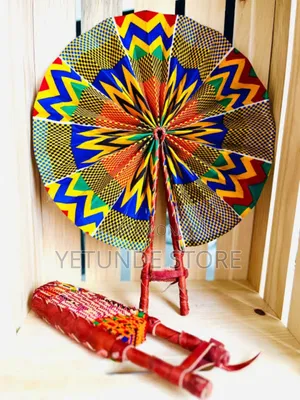 African Hand Fan, Africa Fan, Ankara Print,
