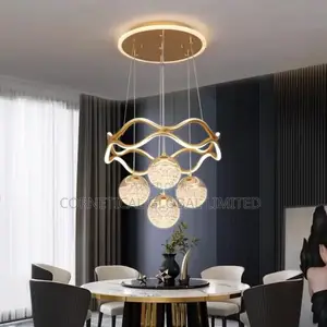 Modern Luxury Crystal Led Chandelier Four Drop Pendant Light