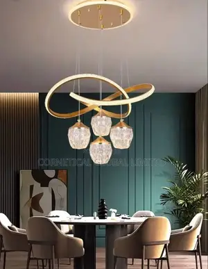 Modern Luxury Crystal Led Chandelier Four Drop Pendant Light