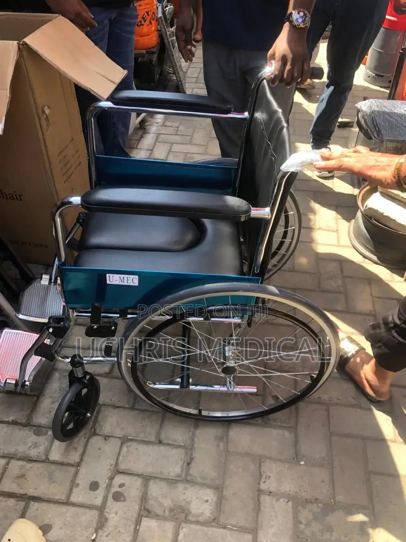 Black Commode Wheelchair