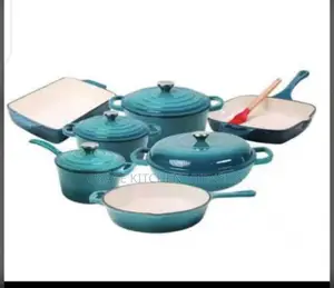 Enameled Cast Iron Cookware Set 7pcs Cast