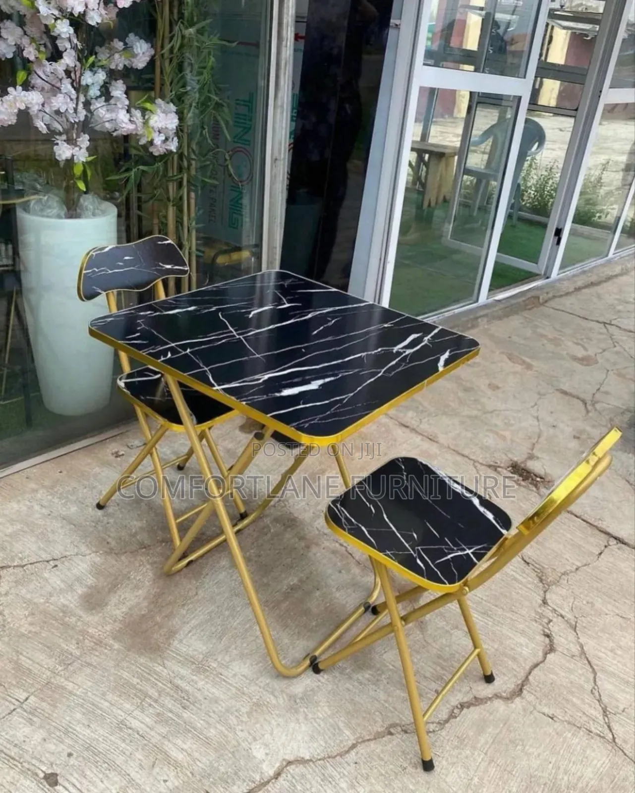 Foldable Reading Table With Two Chairs