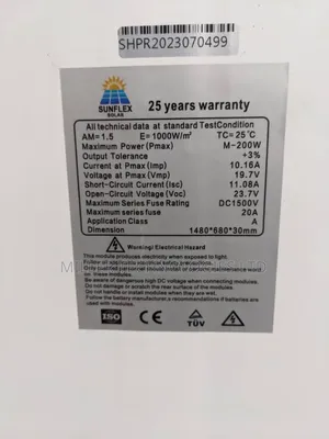 Sunflex New Solar Panel 200w