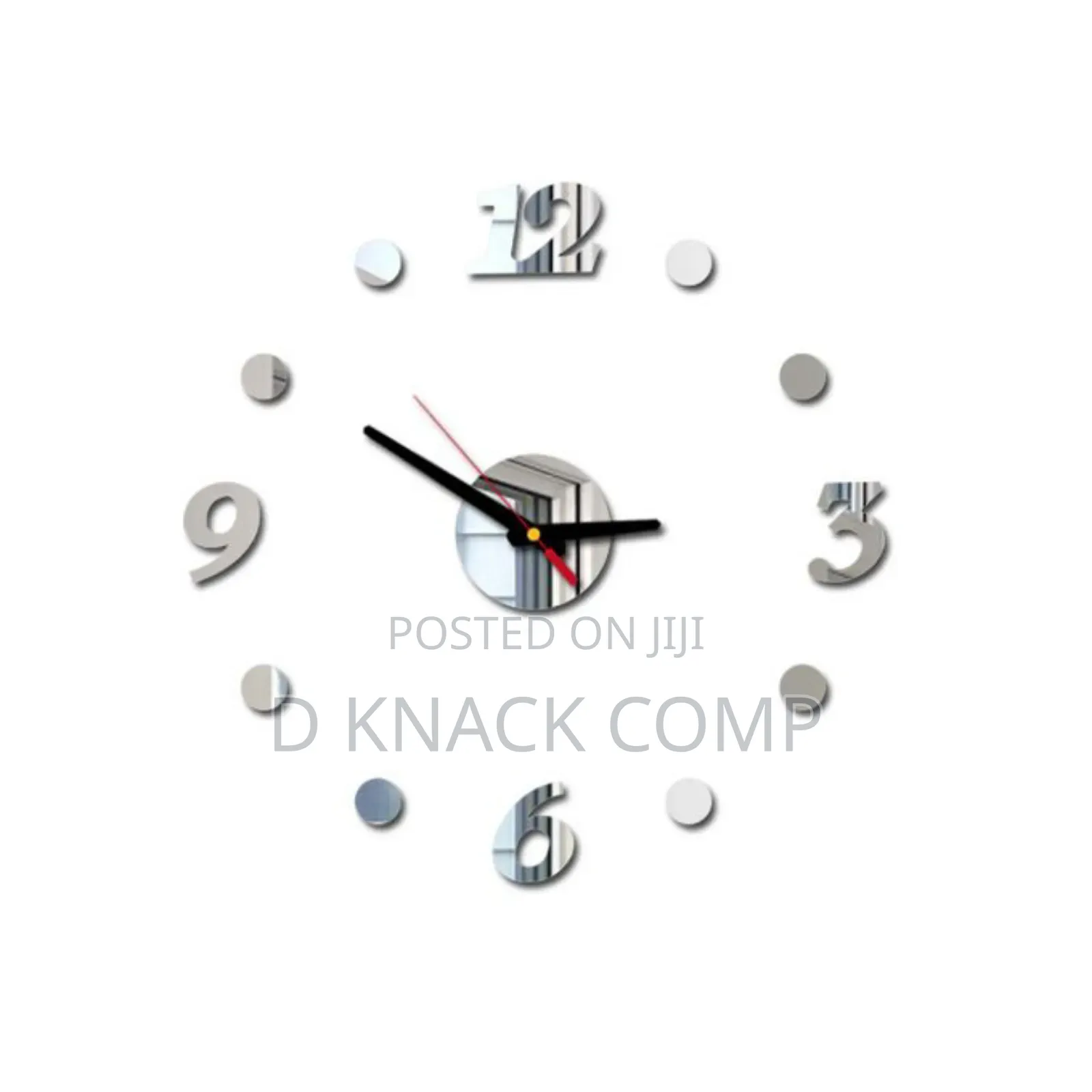 DIY Mirror Style 3D Wall Clock-- Sliver
