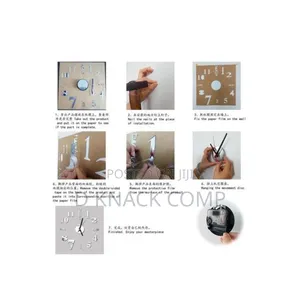 DIY Mirror Style 3D Wall Clock-- Sliver