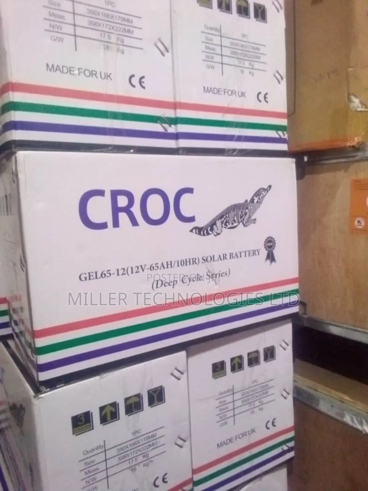 Croc Dry Cell Battery 65ah 12v