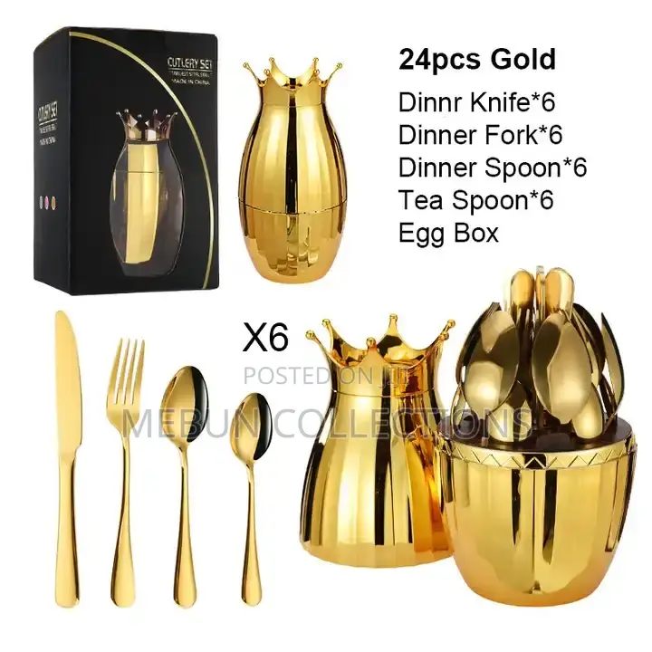Eggshell Crown Gift Tableware Cutlery Set