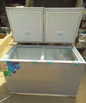LG (500 Liters) Double Door, Inner Slide Glass Chest Freezer