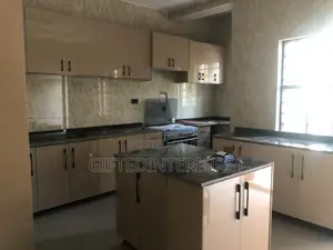 High Glossy Kitchen Cabinets, Island With Marble Top