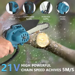 Electric Mini Cordless Chainsaw Battery-Powered Wood Cutter