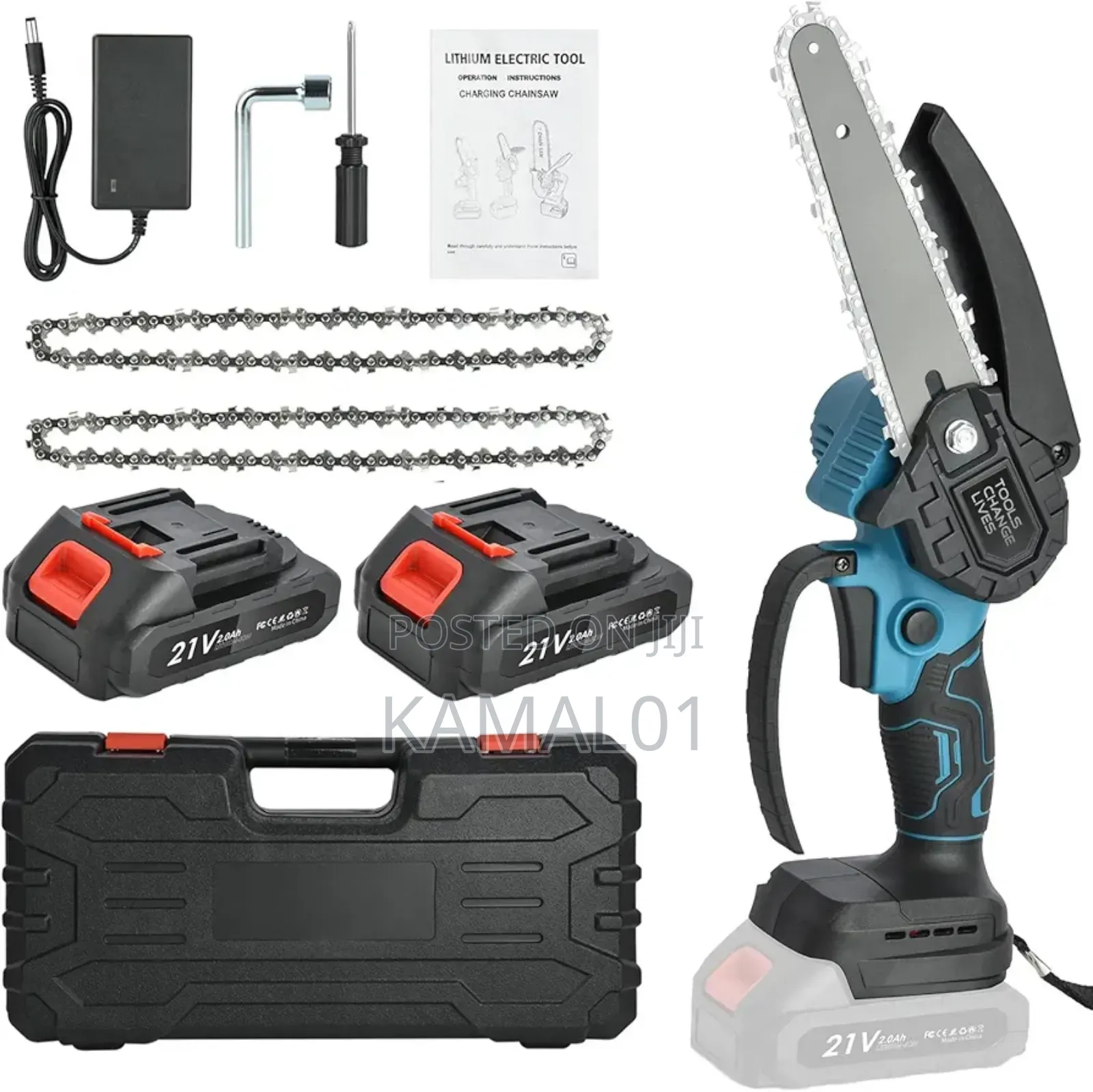 Electric Mini Cordless Chainsaw Battery-Powered Wood Cutter