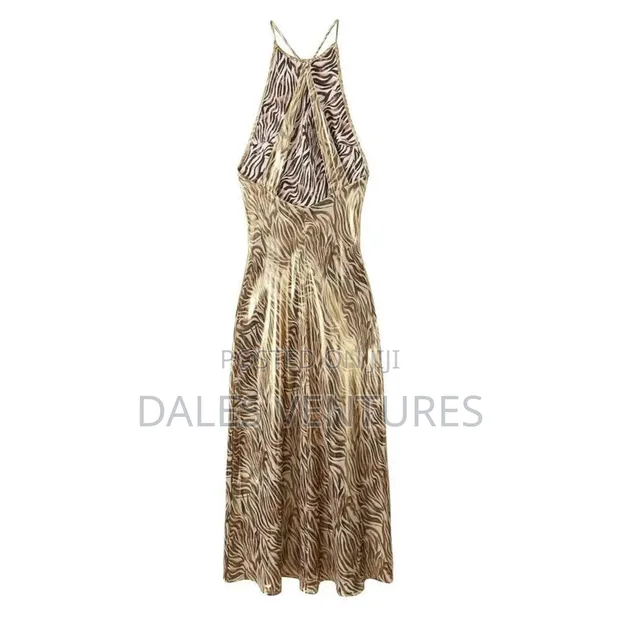 green emerald velvet dress Zara Gathered Maxi Dress-GOLD / 4