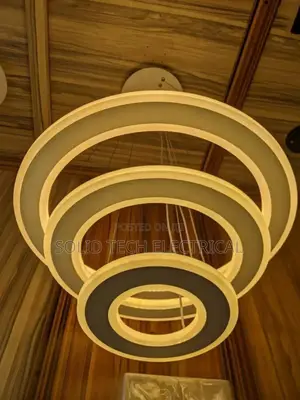3 Step Ring Chandelier Warmwhite and Blue