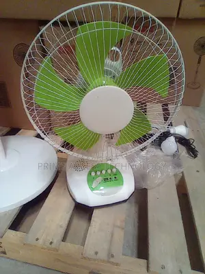 High Efficiency Solar Table Fan With Two Bulbs