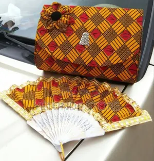 Handfan 180 Degree Made With Ankara for Parties