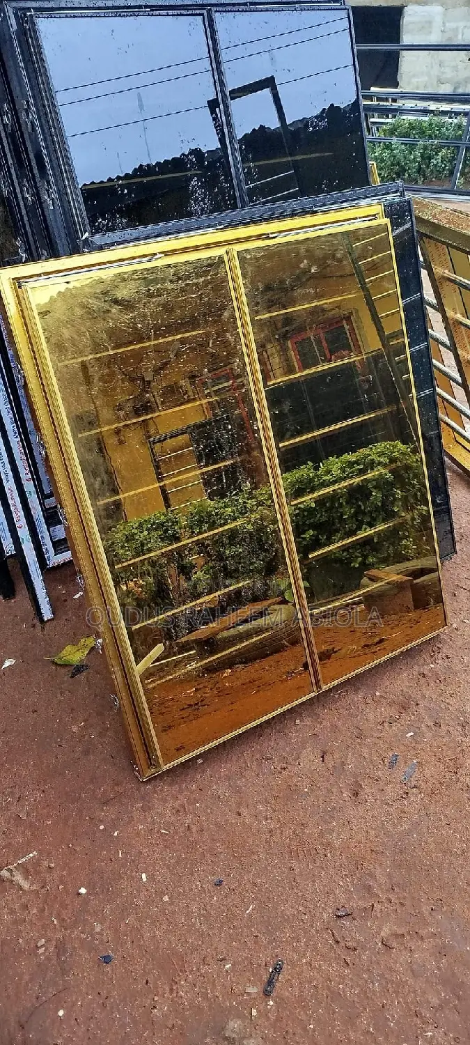 Aluminium Golden Frame and Glass