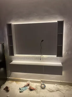 Tv Console With a Floating Shelve