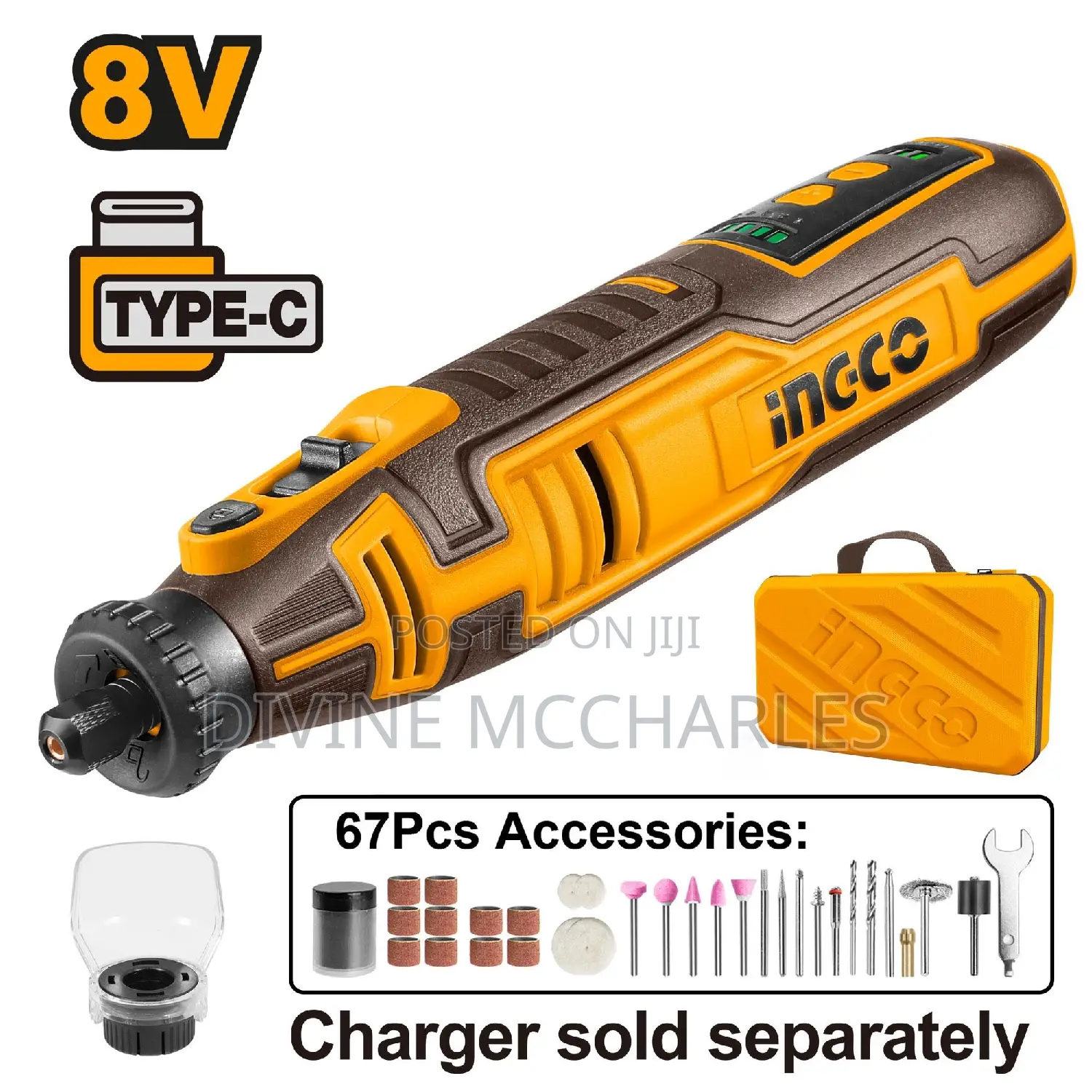 Cmgli0801ingco 
Cordless Grinder
Voltage: 8V
