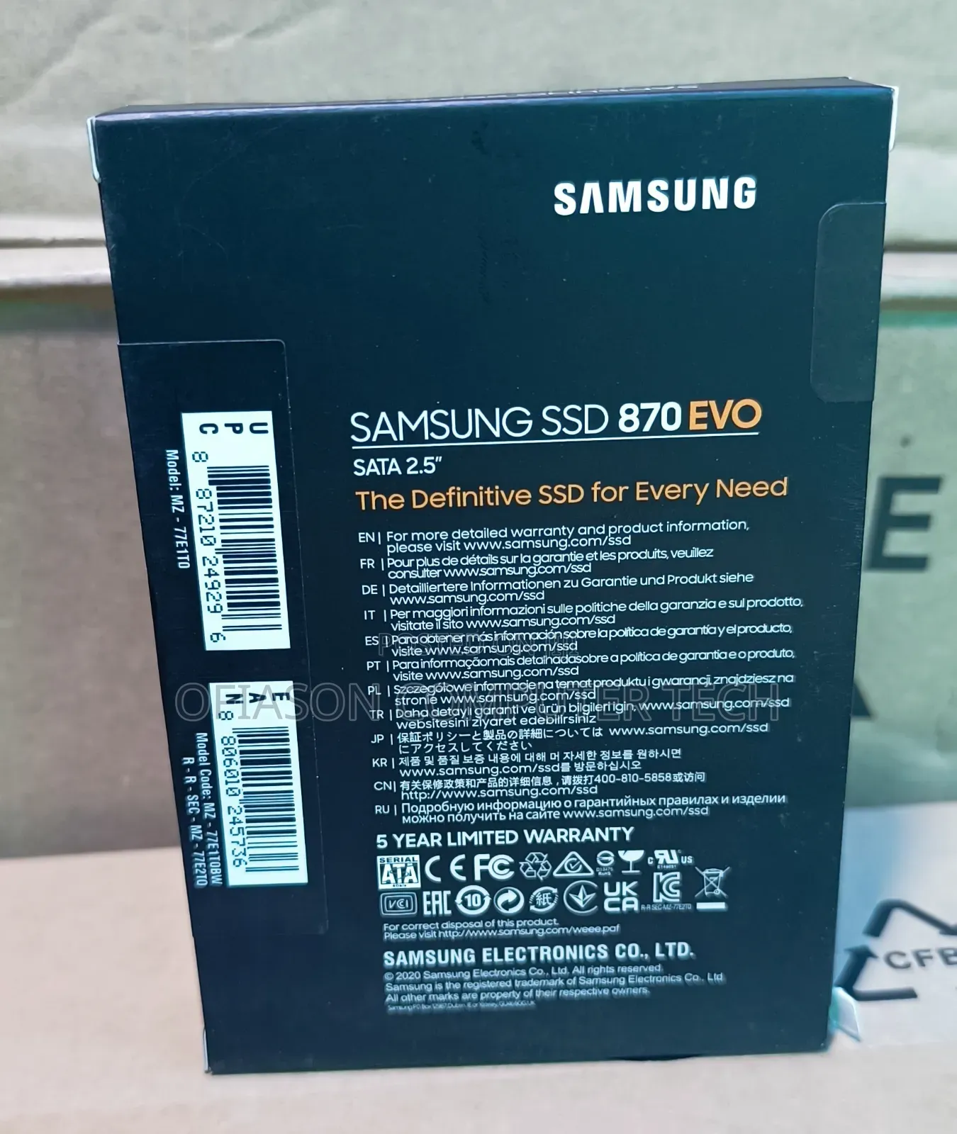Samsung 1tb 870 Evo Sata 2.5"