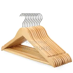 10pcs Solid Wooden Clothes Hanger