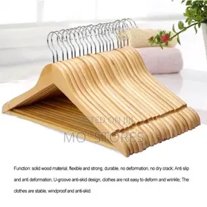 10pcs Solid Wooden Clothes Hanger