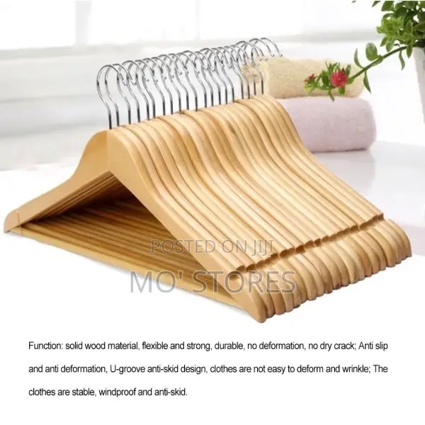 10pcs Solid Wooden Clothes Hanger
