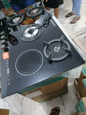 Capable 4 Gas Burner + 1 Electric Polystar Inverter Cooker