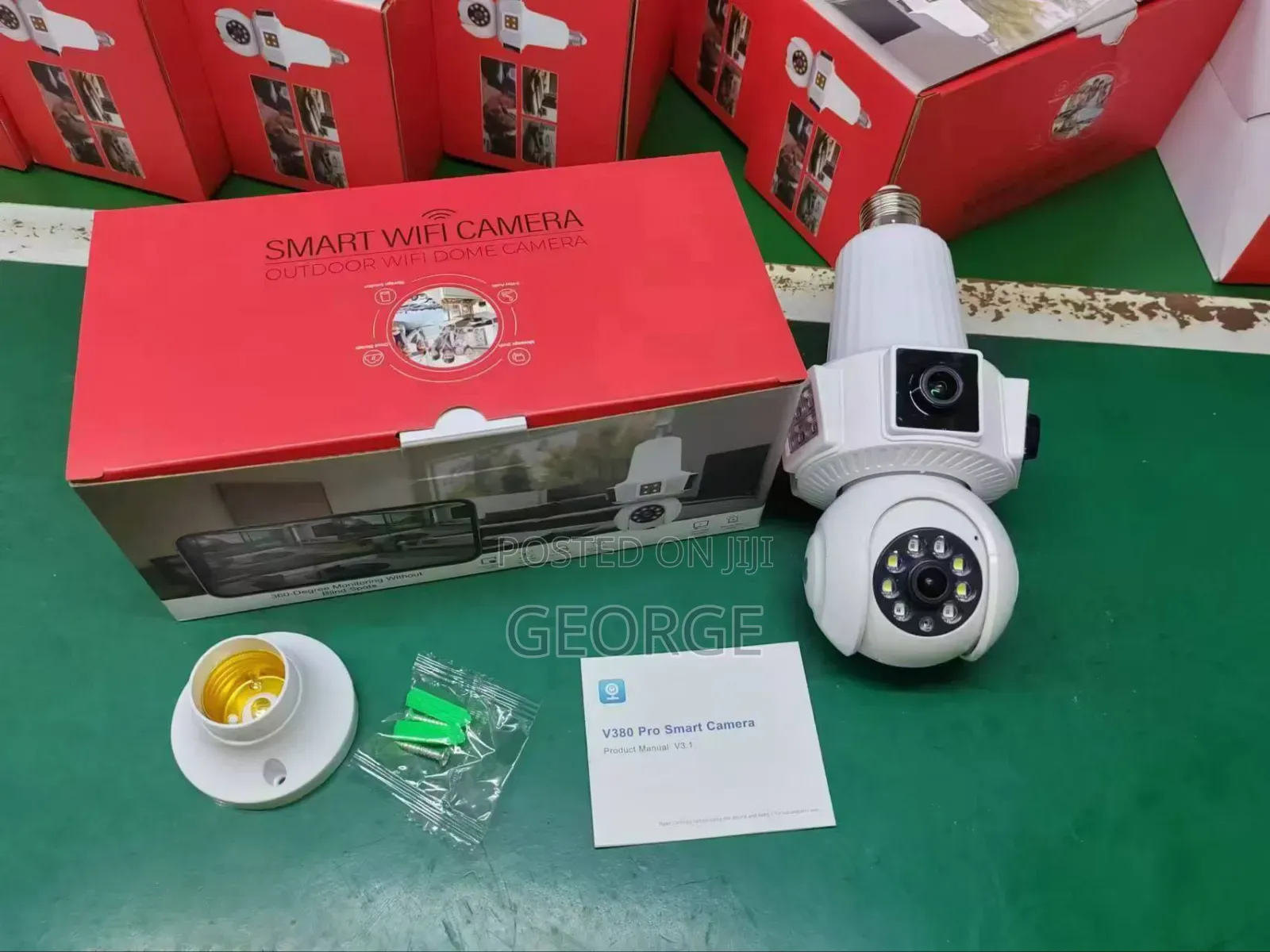 Wifi 3 Lens Bulb Security Camera