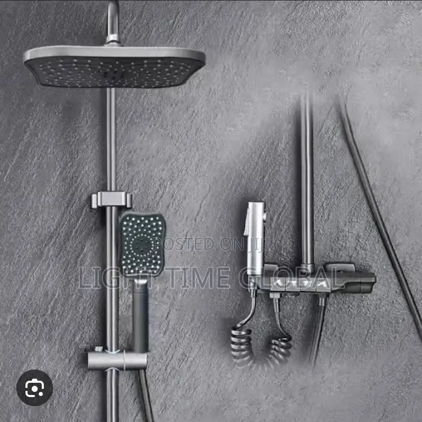 Grey Piano Shower Set