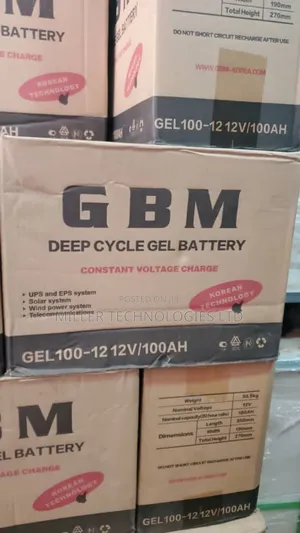 GBM Dry Cell Battery 100ah 12v