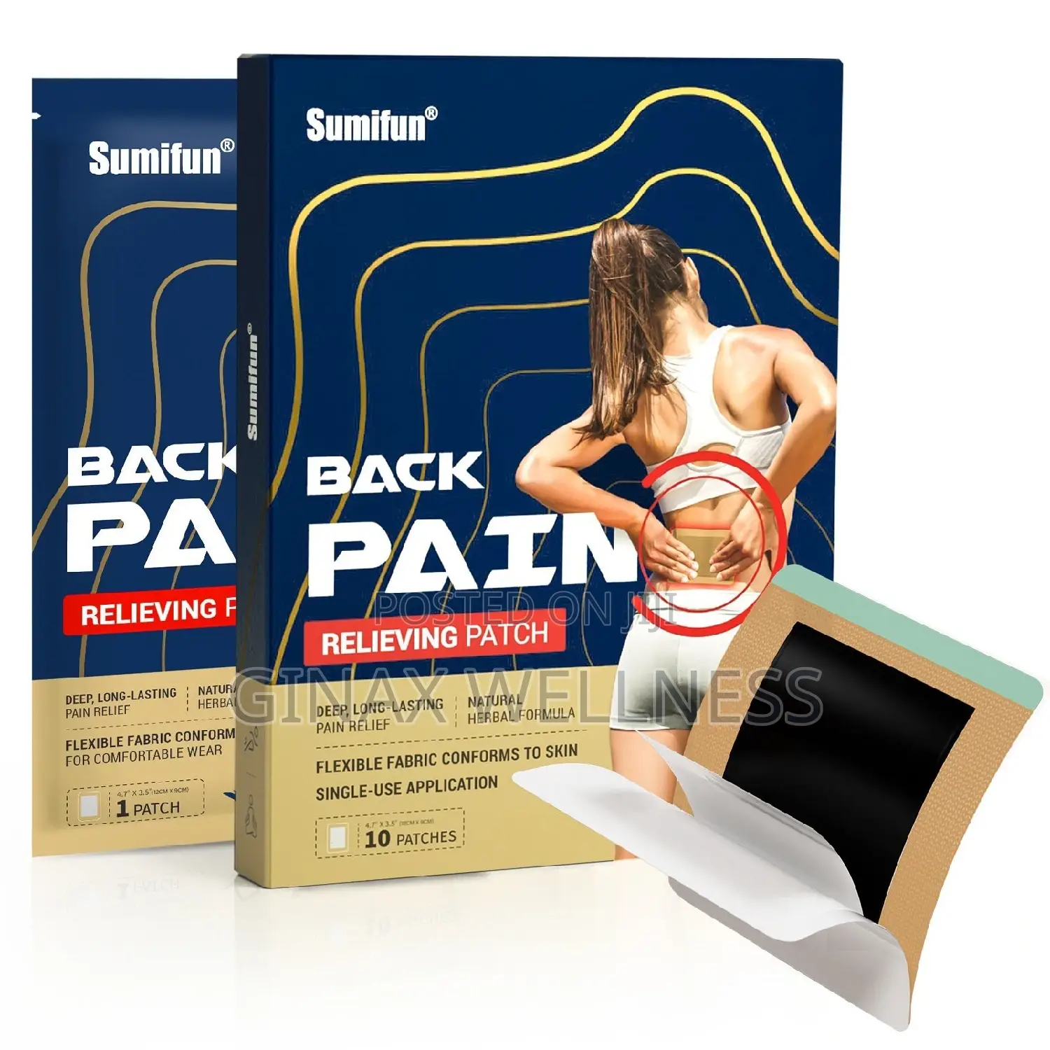 Sumifun Back Pain Relieving Patch With Menthol and Camphor