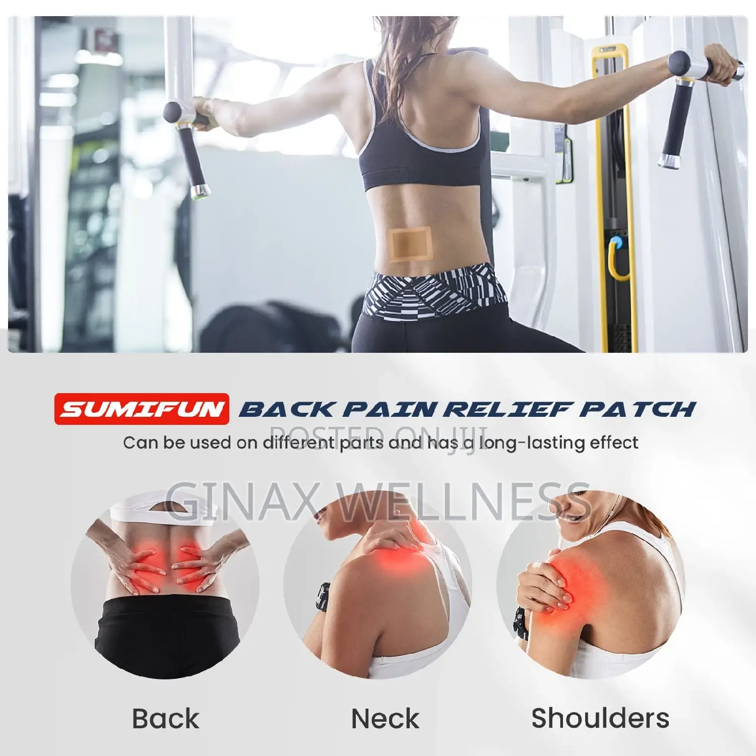Sumifun Back Pain Relieving Patch With Menthol and Camphor