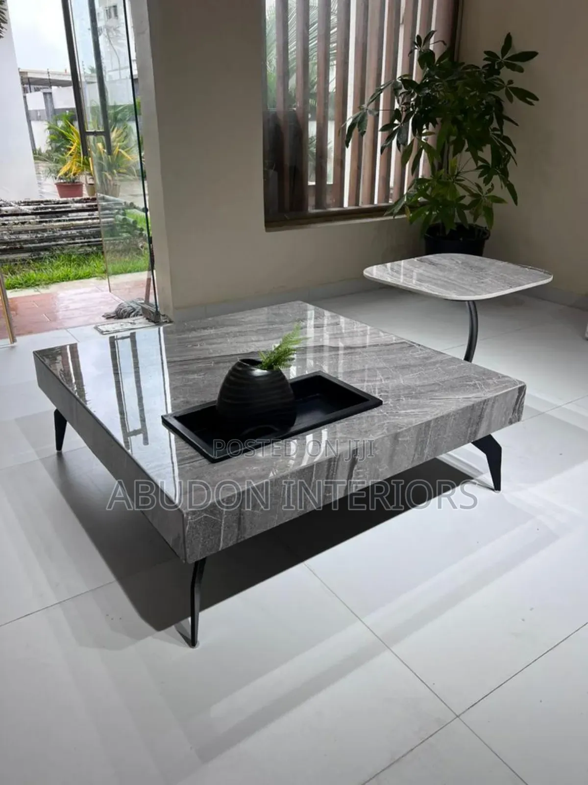 Gray Marble Center Table