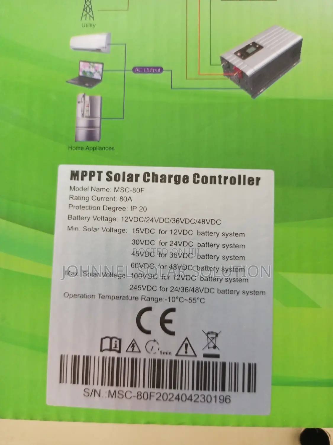 80A 48v YOHAKO Solar MPPT Charge Controller