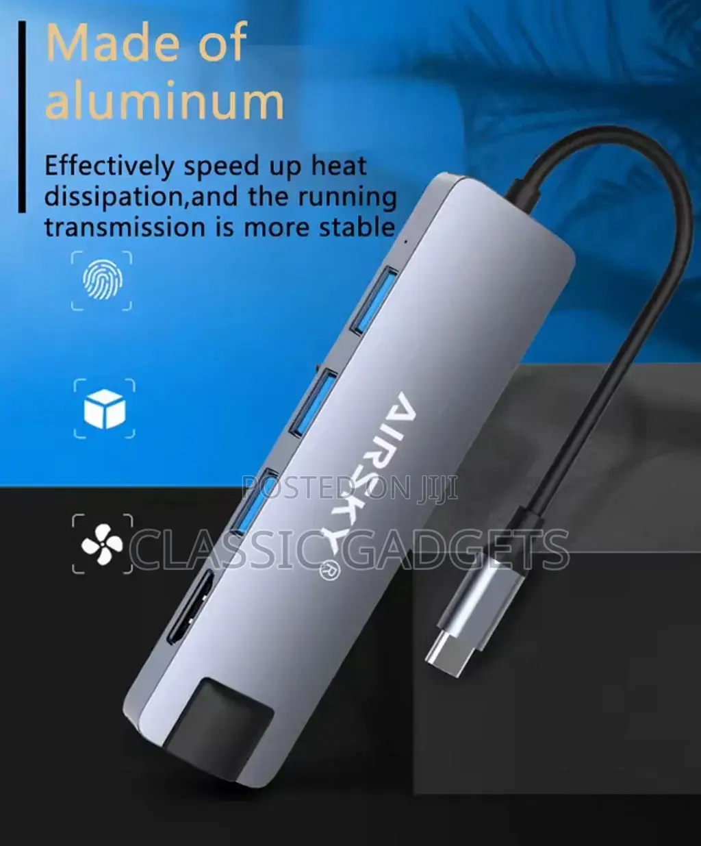 Airsky 5 in 1 Usb Type-C Adaptor - Hub/Hdmi Ultra