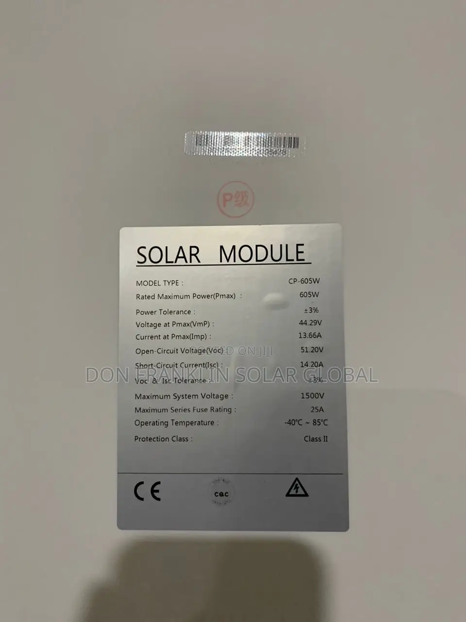 605watts Mono Solar Module Panel