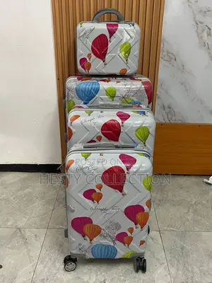 4 in 1 Luggage Box Travelling Bag Plastic Rubber Fashion