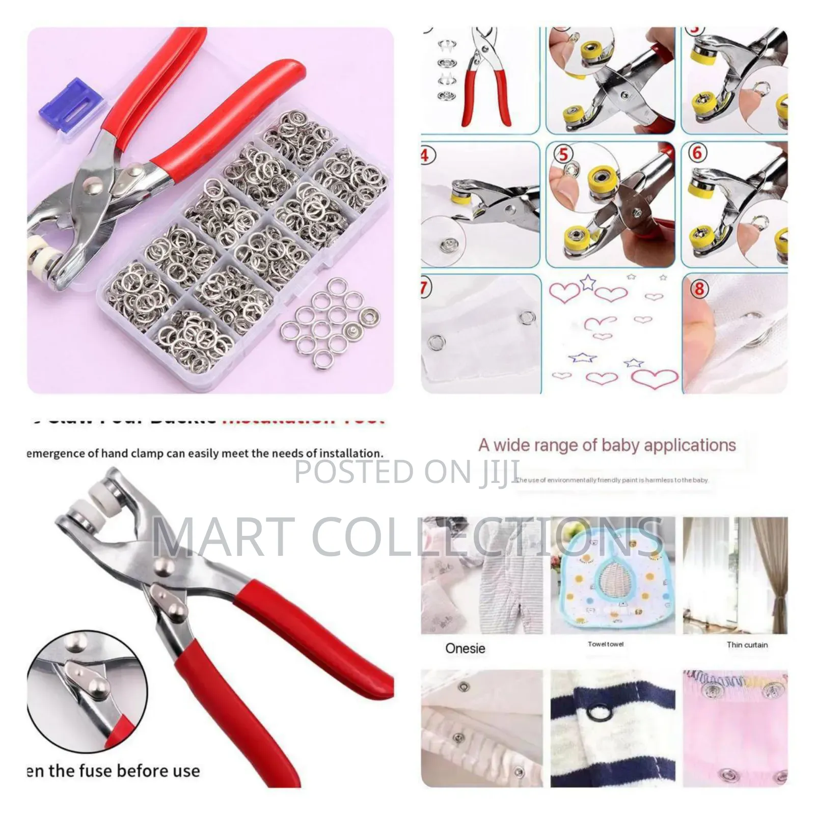 100pcs Snap Button Big Size Press Button Punch Plier