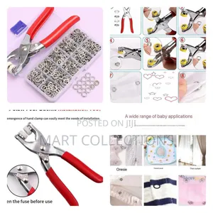 100pcs Snap Button Big Size Press Button Punch Plier