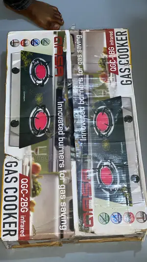 The Qasa QGC-2BG Infrared Glass Table Top Gas Cooker