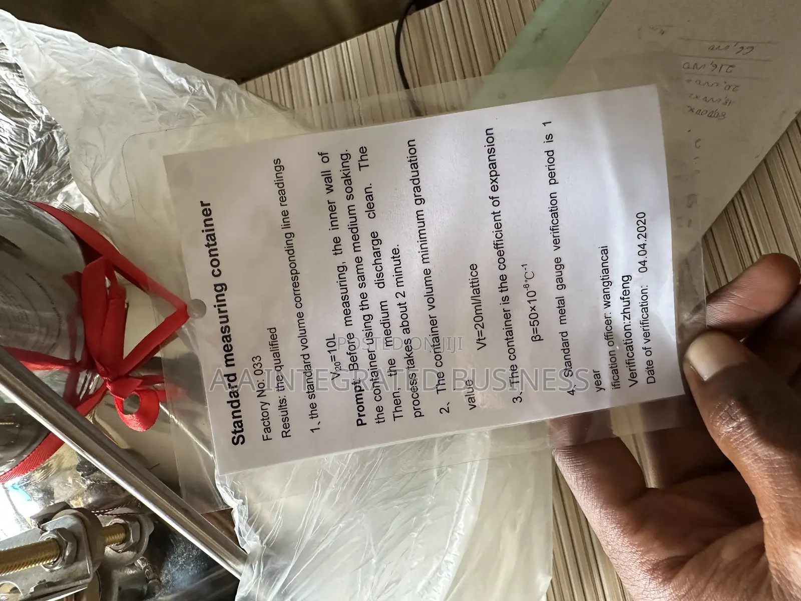 Standard Measuring Container 10L