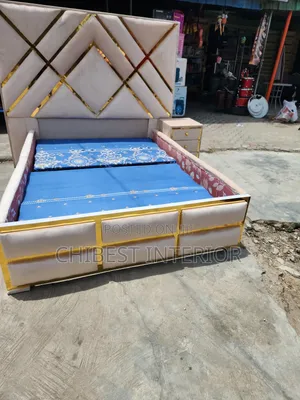 Brand New Padded Bed With Side Drawer