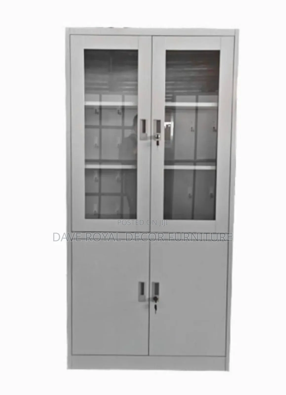 Quality Metal 2 Doors Bookshelf.