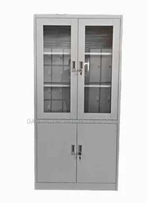 Quality Metal 2 Doors Bookshelf.