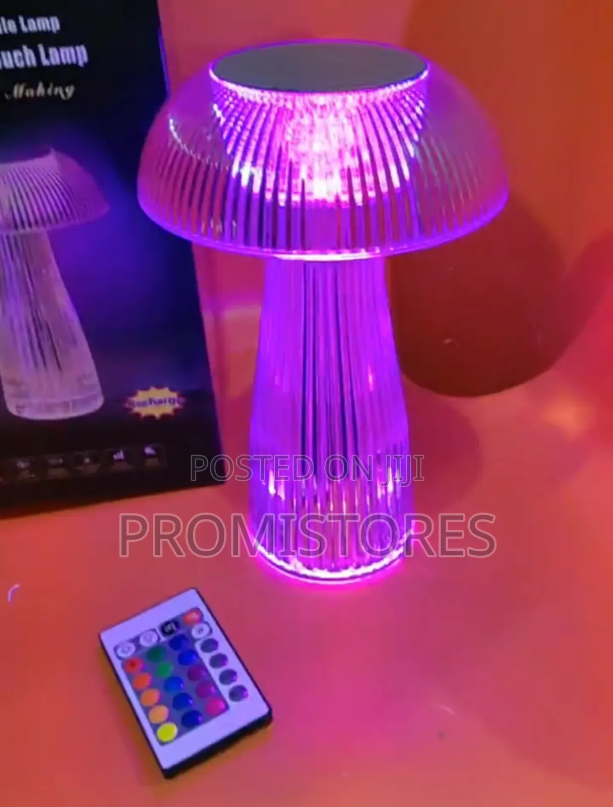 Transparent Jellyfish Table/Bedside Lamp With Remote